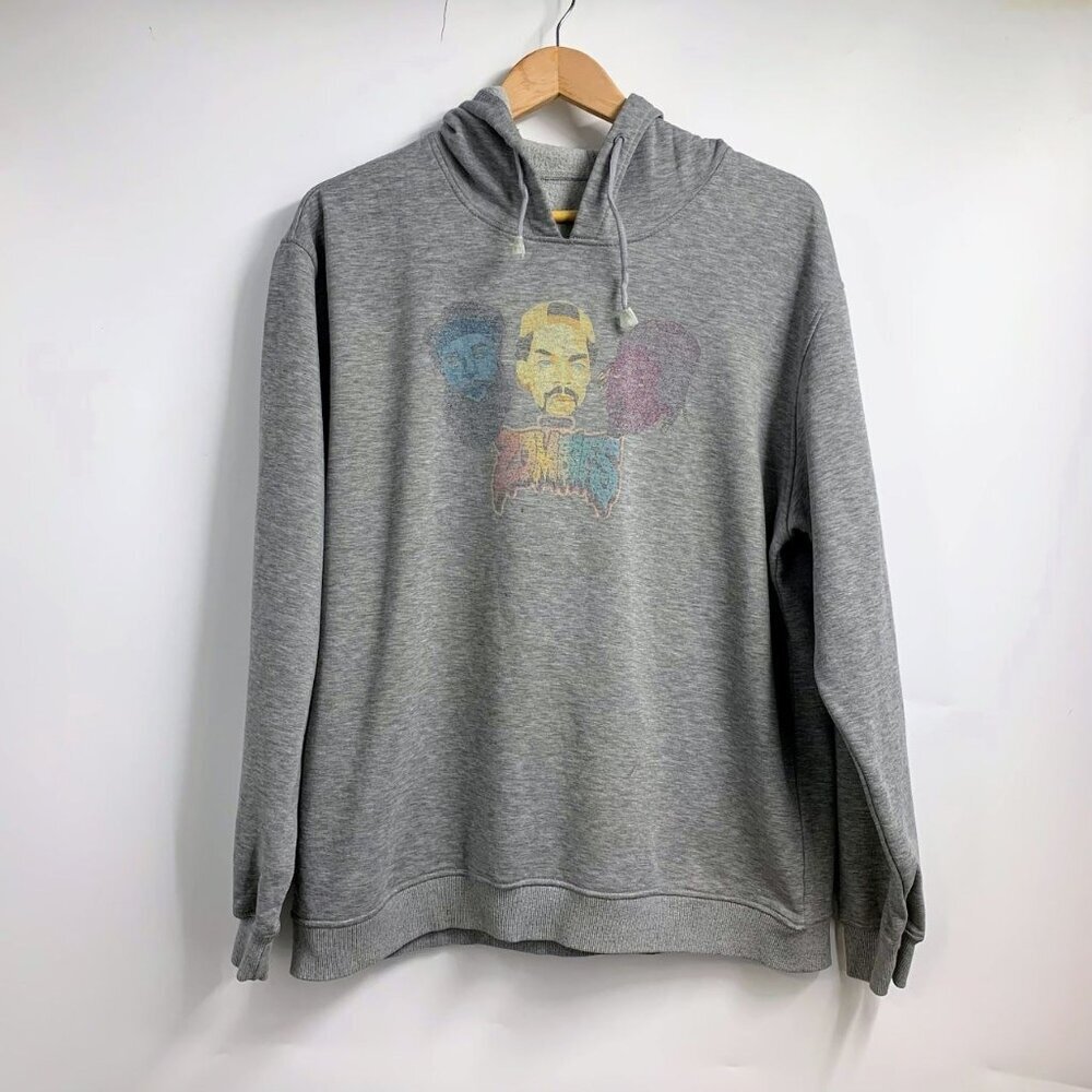 Flatbush Zombies Mens Stoned Trifecta Distressed Long Sleeve Cotton Hoodie SZ XL